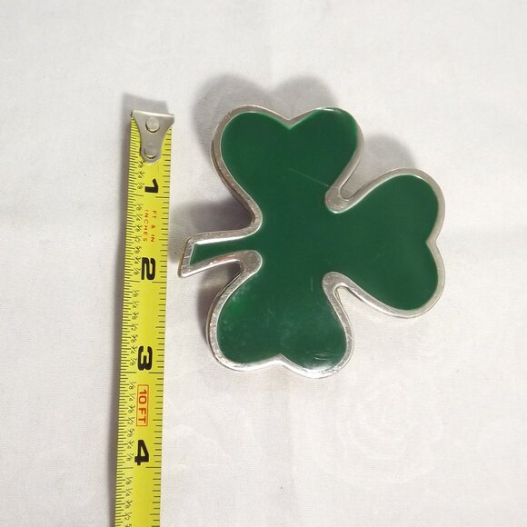 Distressed Shamrock Belt Buckle, Rub for Luck!!! - Picture 4 of 11